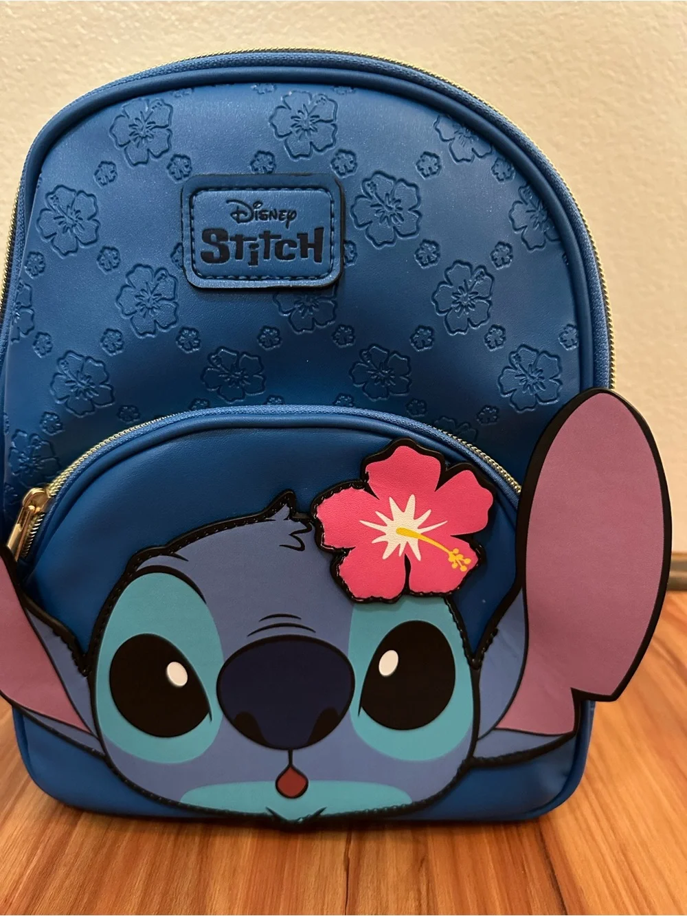 NWT Disney Stitch floral embossed backpack
